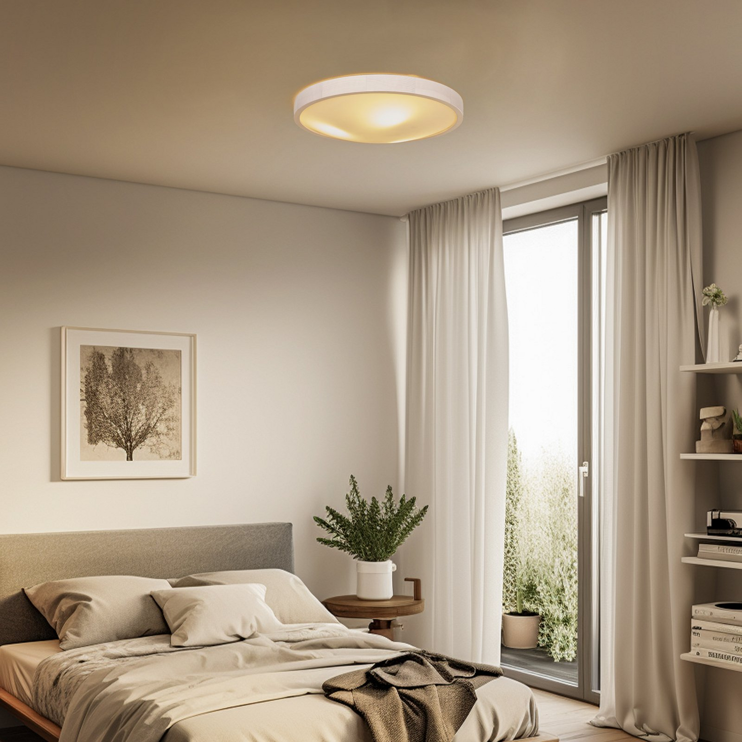 B-Ware Envostar Kris Deckenleuchte Lampe Led Decke ø 47,5 Cm Weiß Modernes Licht Deko - 4251911787702