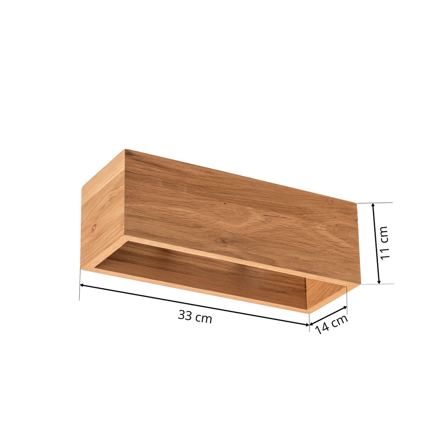 B-Ware Envostar Kubiko Wandleuchte Eiche Geölt Wandlampe Lampe Leuchte Licht Spot G9