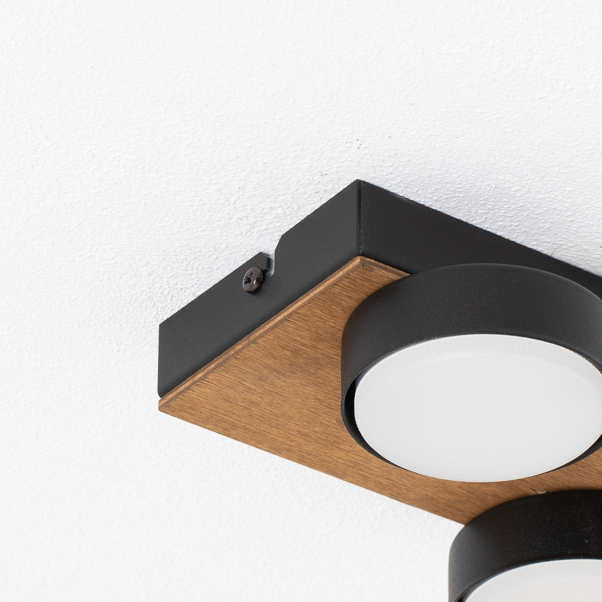 Envostar Deckenleuchte Lampe Holz schwarz Stahl Laurent 4 flammig austauschbar - 4251911782455
