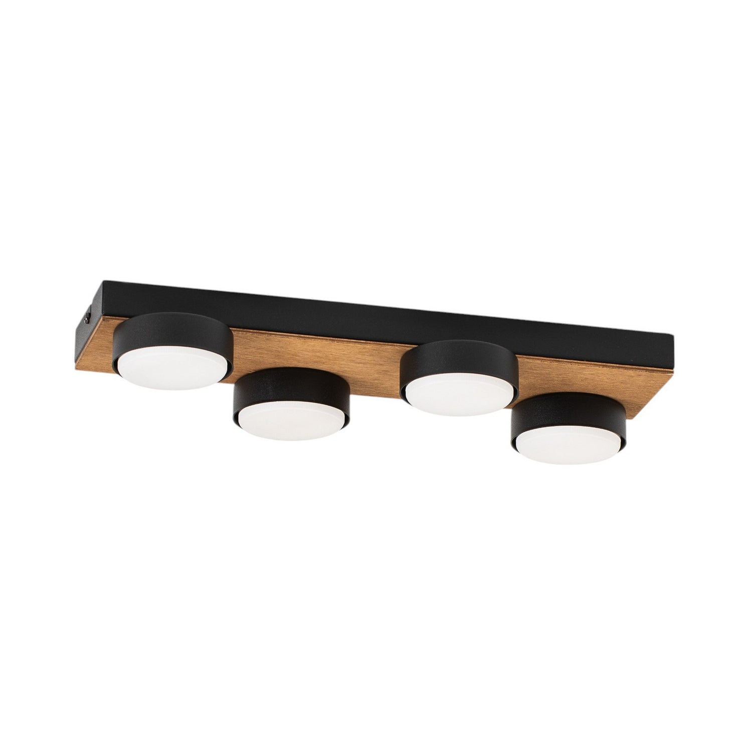 B-Ware Envostar Deckenleuchte Lampe Holz Schwarz Stahl Laurent 4 Flammig Austauschbar - 4251911782455