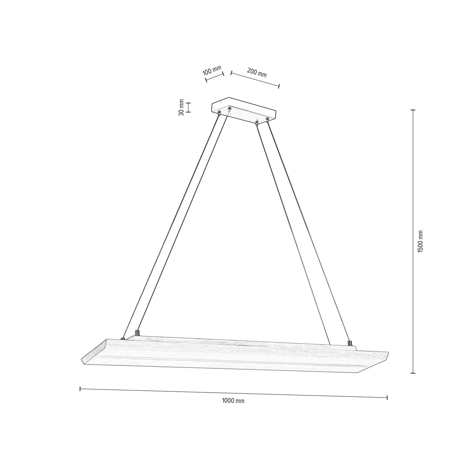 B-Ware Envostar Hängeleuchte Pendelleuchte Led Eiche Metall Holz Schwarz Tribe - 1573410