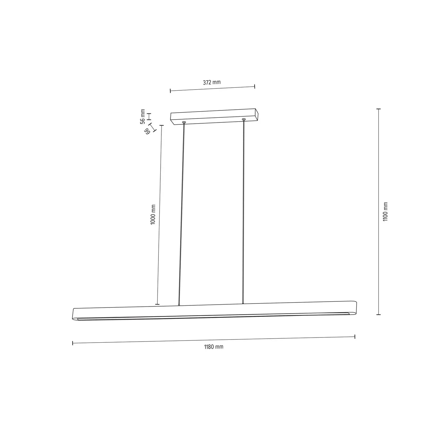 B-Ware Envostar Hängeleuchte Pendellampe Lineo Led Lampe Kiefer Grau Beleuchtung 118cm - 4251911754735