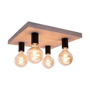 B-Ware Envostar Deckenleuchte Deckenlampe Lobo Kiefer Grau Schwarz Lampe Beleuchtung481