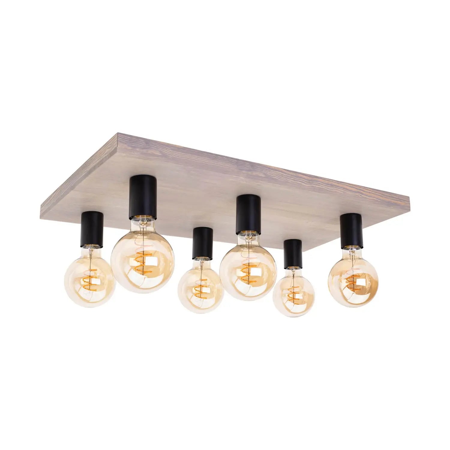 B-Ware Envostar Lobo Deckenlampe Leuchte Deckenbeleuchtung 6fl Kiefer Grau Lichtque699 - 4251911748116