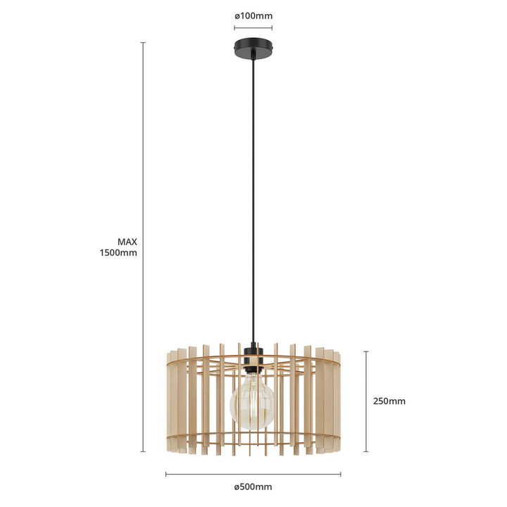 Envostar Mors Hängeleuchte Birkensperrholz Deckenlampe Deckenleuchte Lampe Spot B-Ware