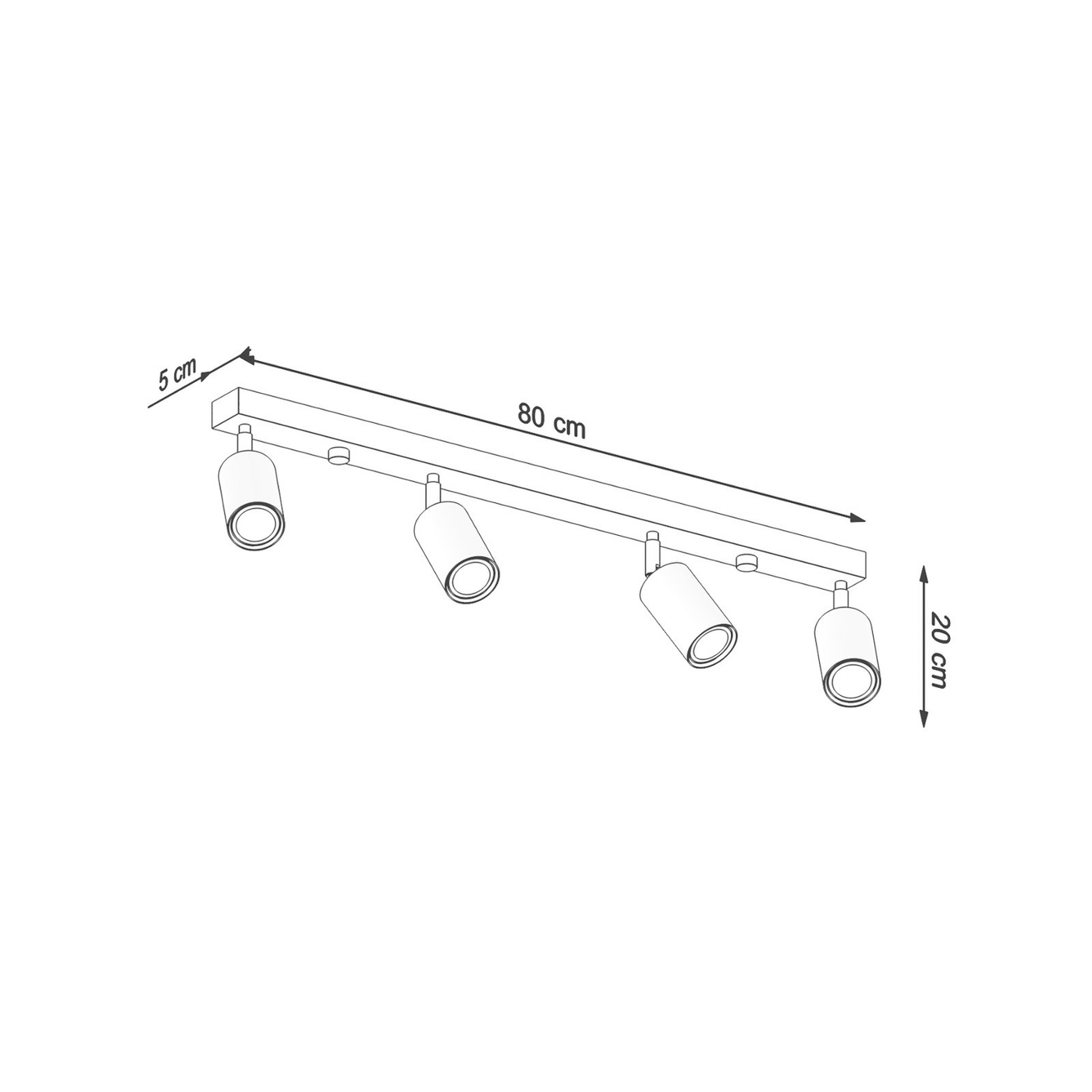 B-Ware Envostar Deckenspot Deckenleuchte Strahler Holz Zylinder Peach Puff 4flg Holz - 4251911783254
