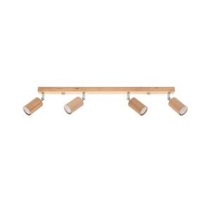 B-Ware Envostar Deckenspot Deckenleuchte Strahler Holz Zylinder Peach Puff 4flg Holz