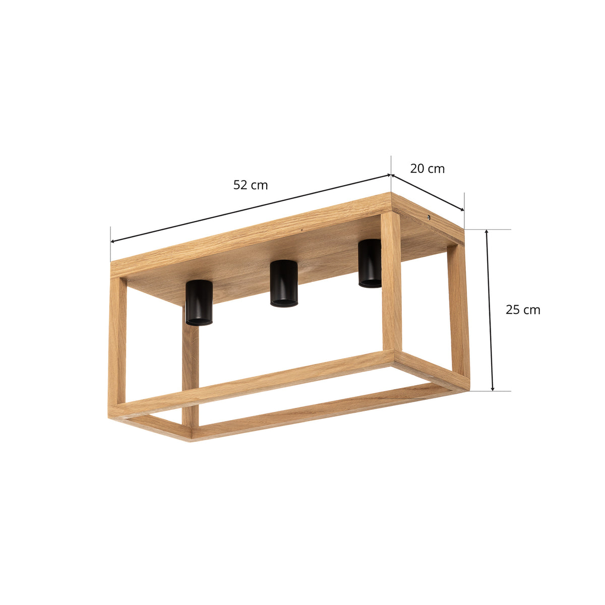 Envostar Deckenleuchte Lampe Rowan Leuchte Eichenholz Holz 3fl SIEHE TEXT - 4251911720990