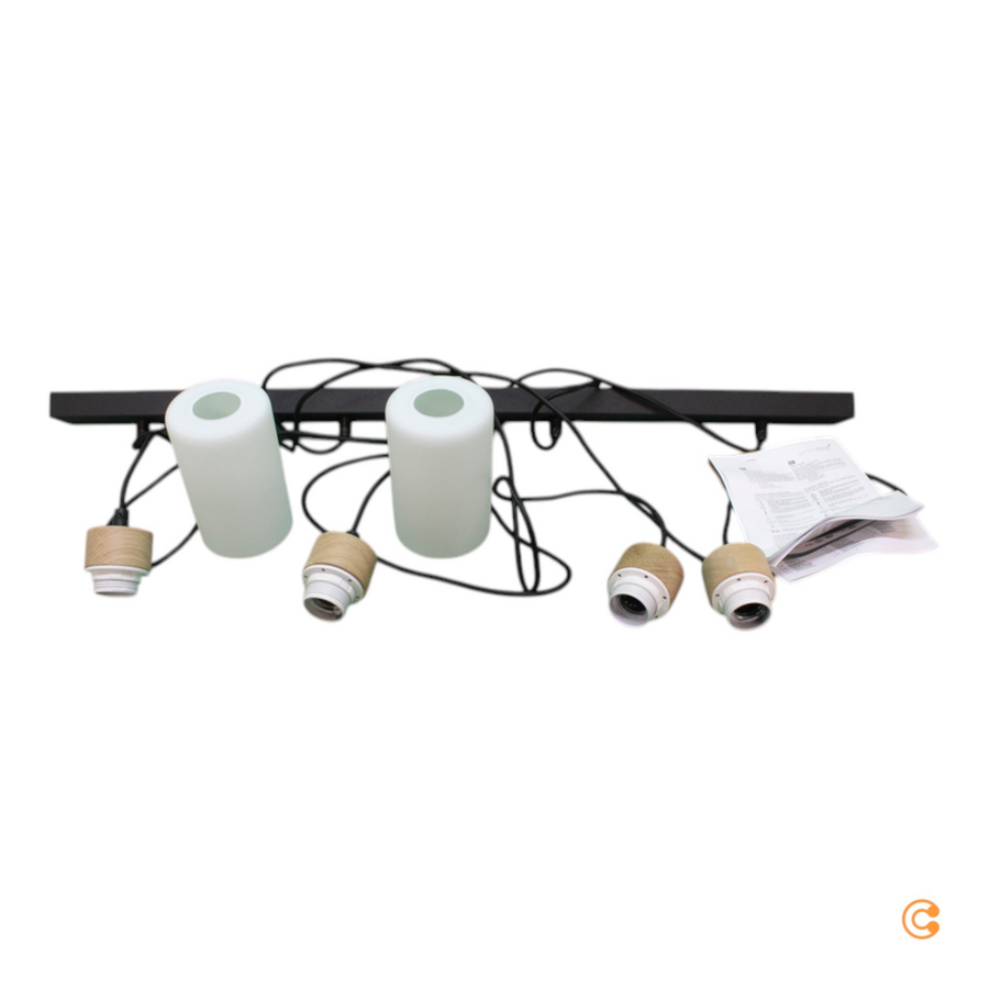 Envostar Talia Hängeleuchte Pendelleuchte Deckenlampe Lampe 4 Flammig Eiche Weiß B-Ware - 4251911723823