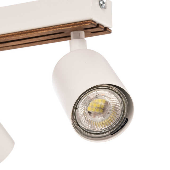 Envostar Deckenspot Lampe Leuchte Tino Sechsflammig Weiß Holz B-Ware