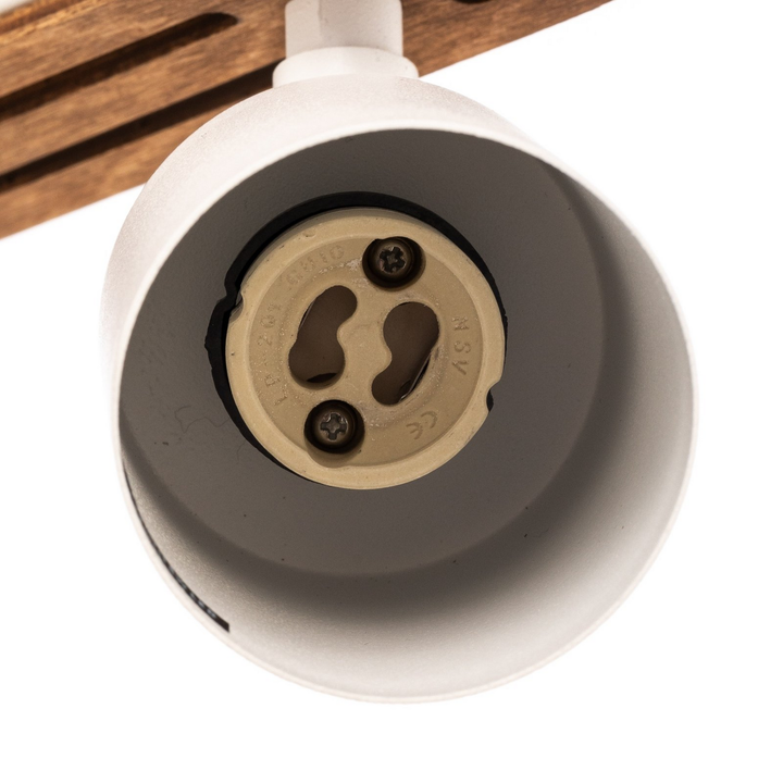Envostar Deckenspot Lampe Leuchte Tino Sechsflammig Weiß Holz B-Ware