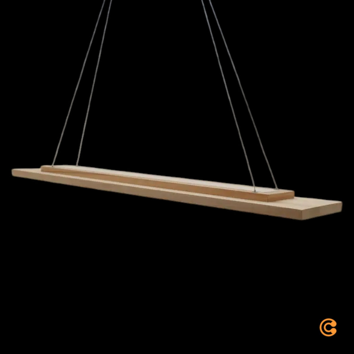 Envostar Hängeleuchte Pendelleuchte LED Eiche Metall Holz schwarz Tribe - 1573410