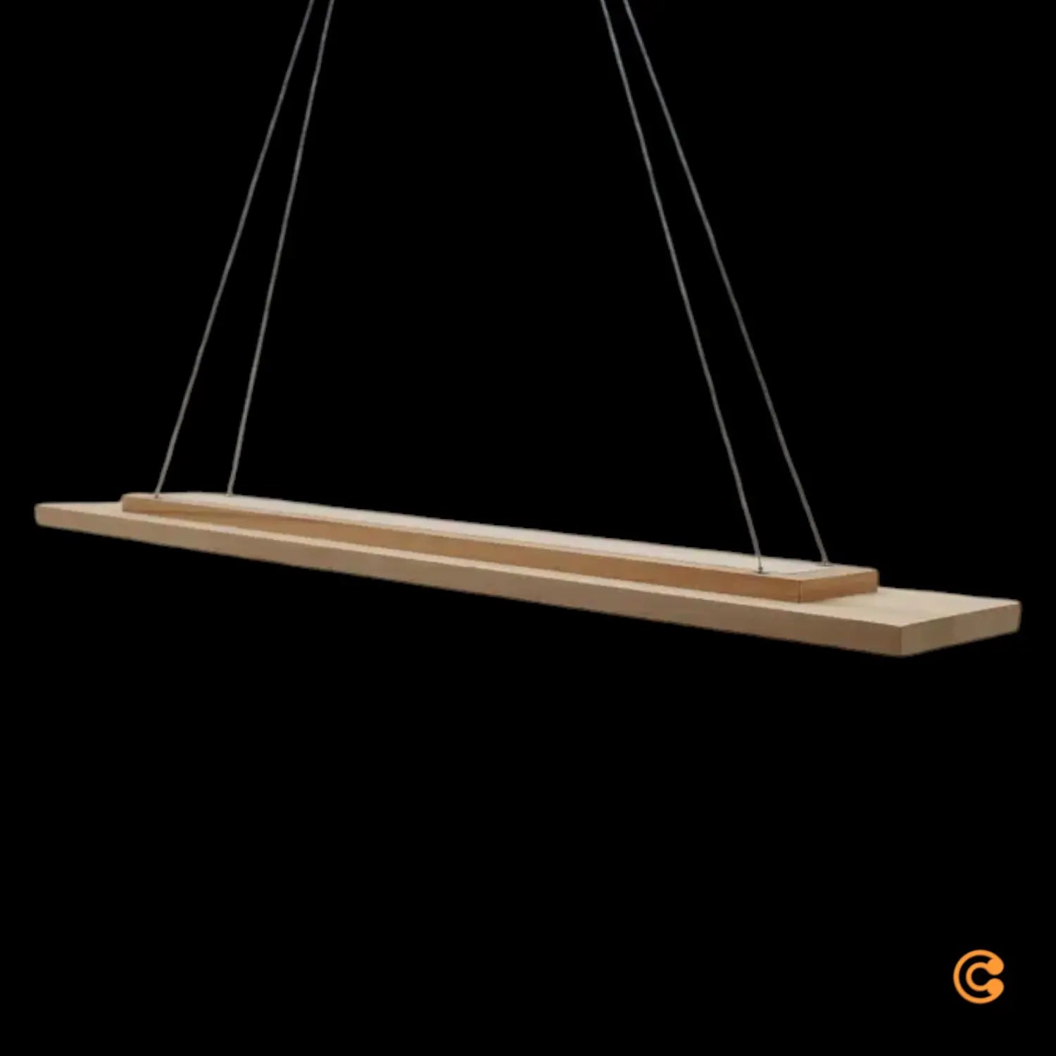 B-Ware Envostar Hängeleuchte Pendelleuchte Led Eiche Metall Holz Schwarz Tribe - 1573410