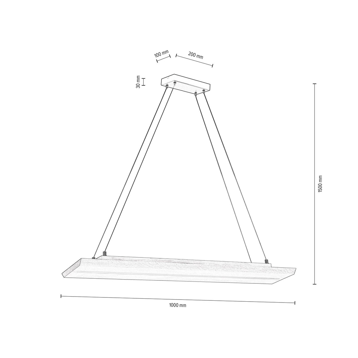 Envostar Pendelleuchte Hängelampe LED Eiche Metall Holz schwarz Tribe808 - 4251911754988