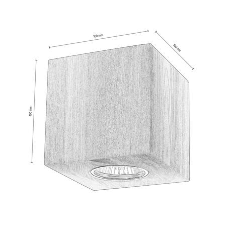 Envostar Tuni Downlight Spot Lampe Grau Gebeizte Kiefer Deckenleuchte Leuchte B-Ware - 4251911748451