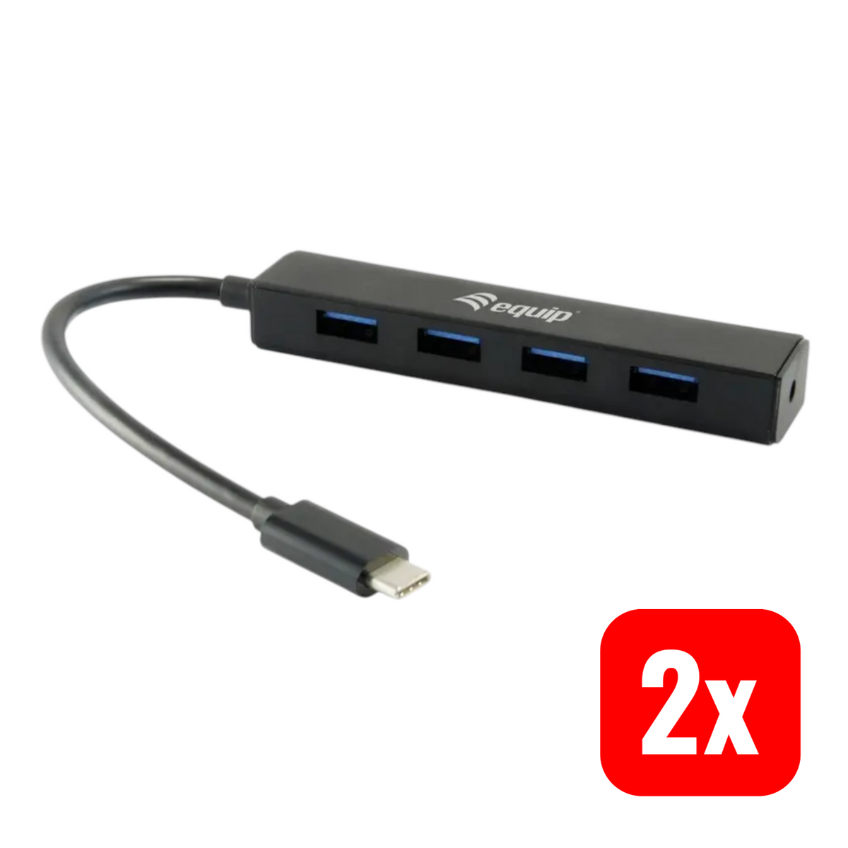 EQUIP USB Hub Verteiler USB C USB 3.2 Gen 1 4 Port Adapter für Notebook 2 STÜCK - 4015867208472