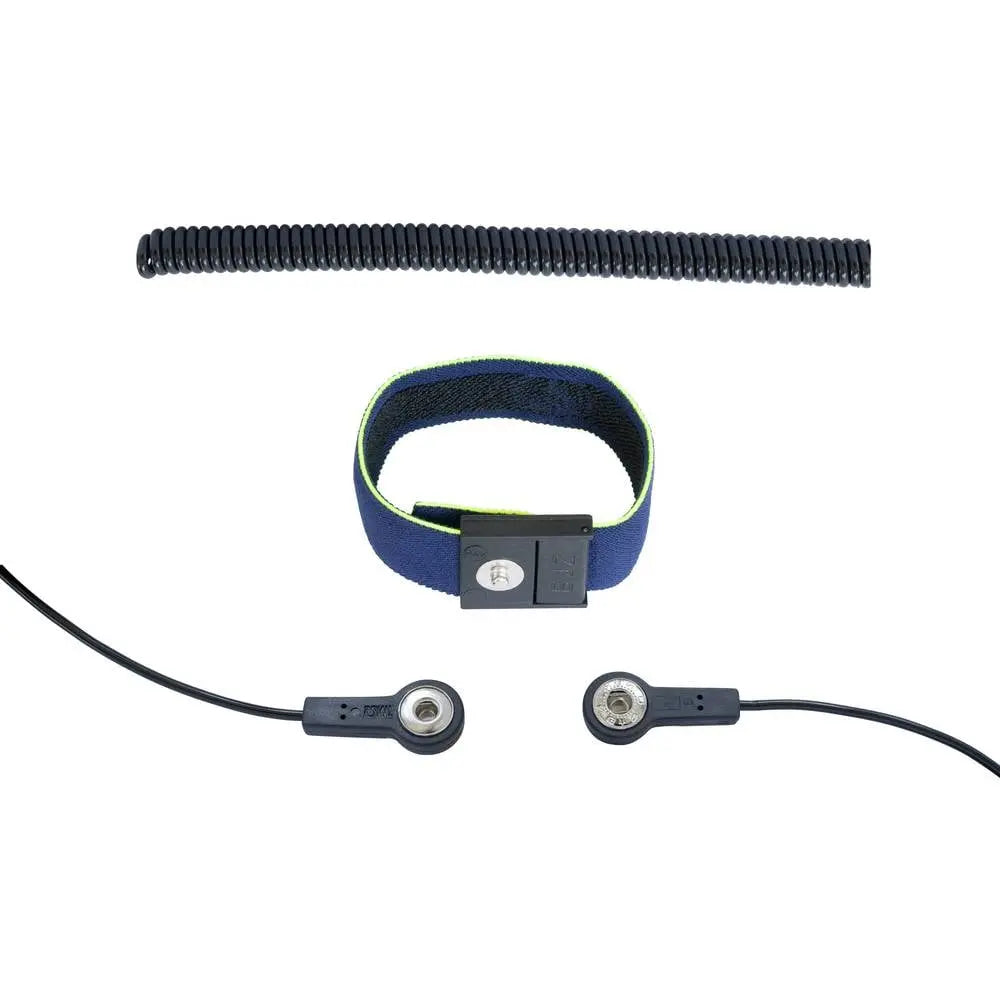 B-Ware Bjz A 60388 Erdungsarmband Handgelenkband Erdungskabel Blau Gelb - 4057989603889