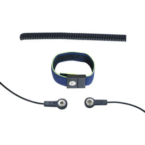 B-Ware Bjz A 60388 Erdungsarmband Handgelenkband Erdungskabel Blau Gelb