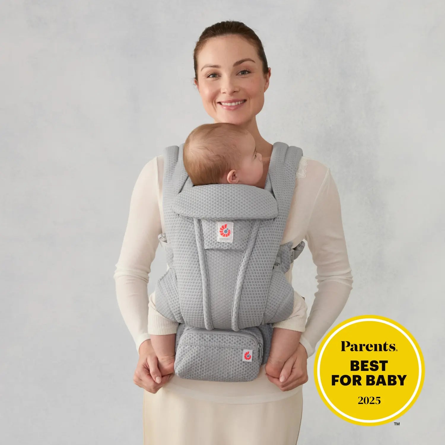 B-Ware Ergobaby Babytrage Tragesystem Mesh Omni Deluxe Vier Tragepositionen Pearl Grey - 1220000209916