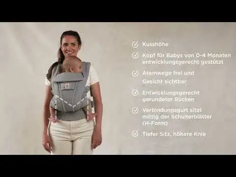 B-Ware Ergobaby Babytrage Tragesystem Mesh Omni Deluxe Vier Tragepositionen Pearl Grey - 1220000209916