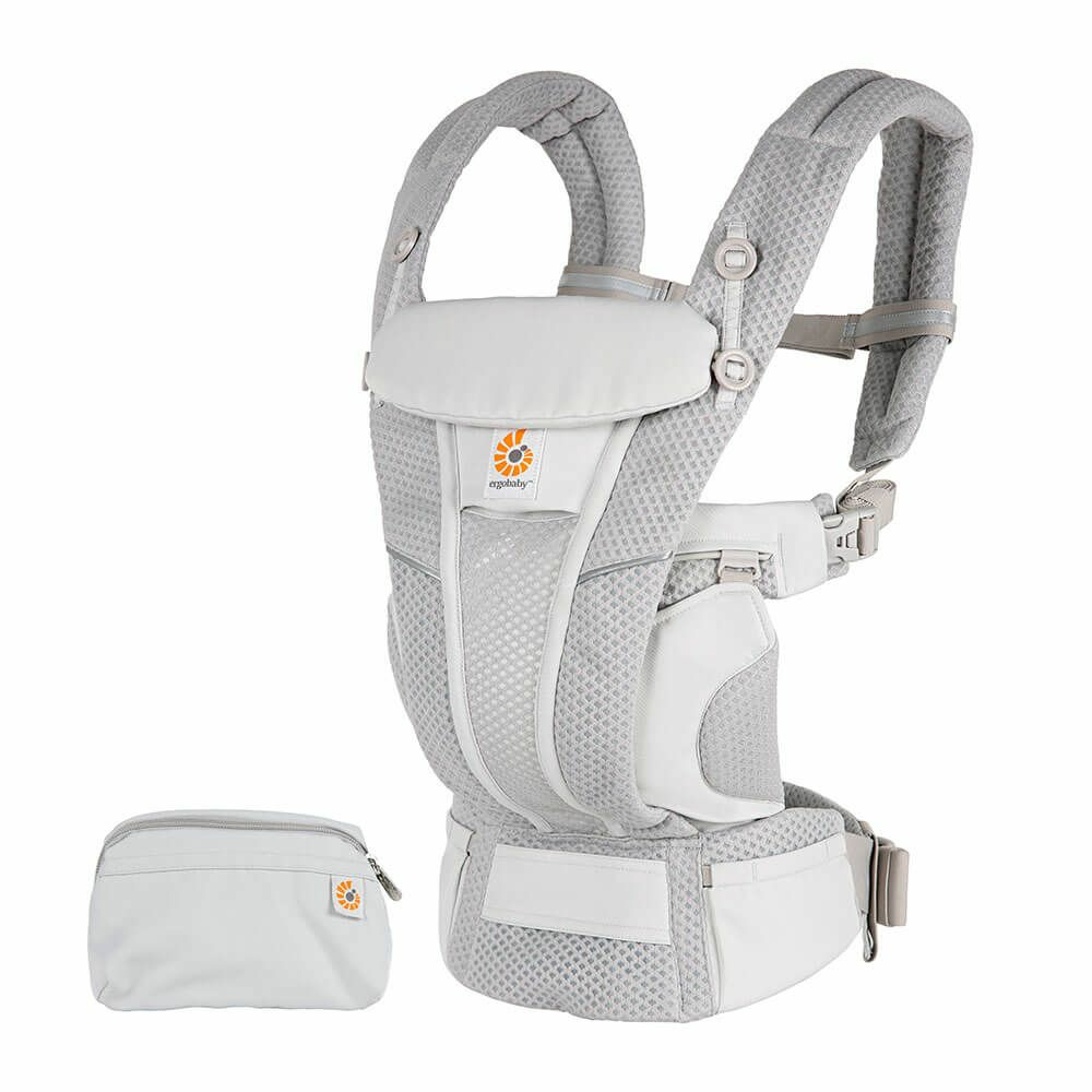 B-Ware Erg Obaby Omni Breeze Babytrage Kindertrage Bauchtrage Rückentrage Pearl Grey