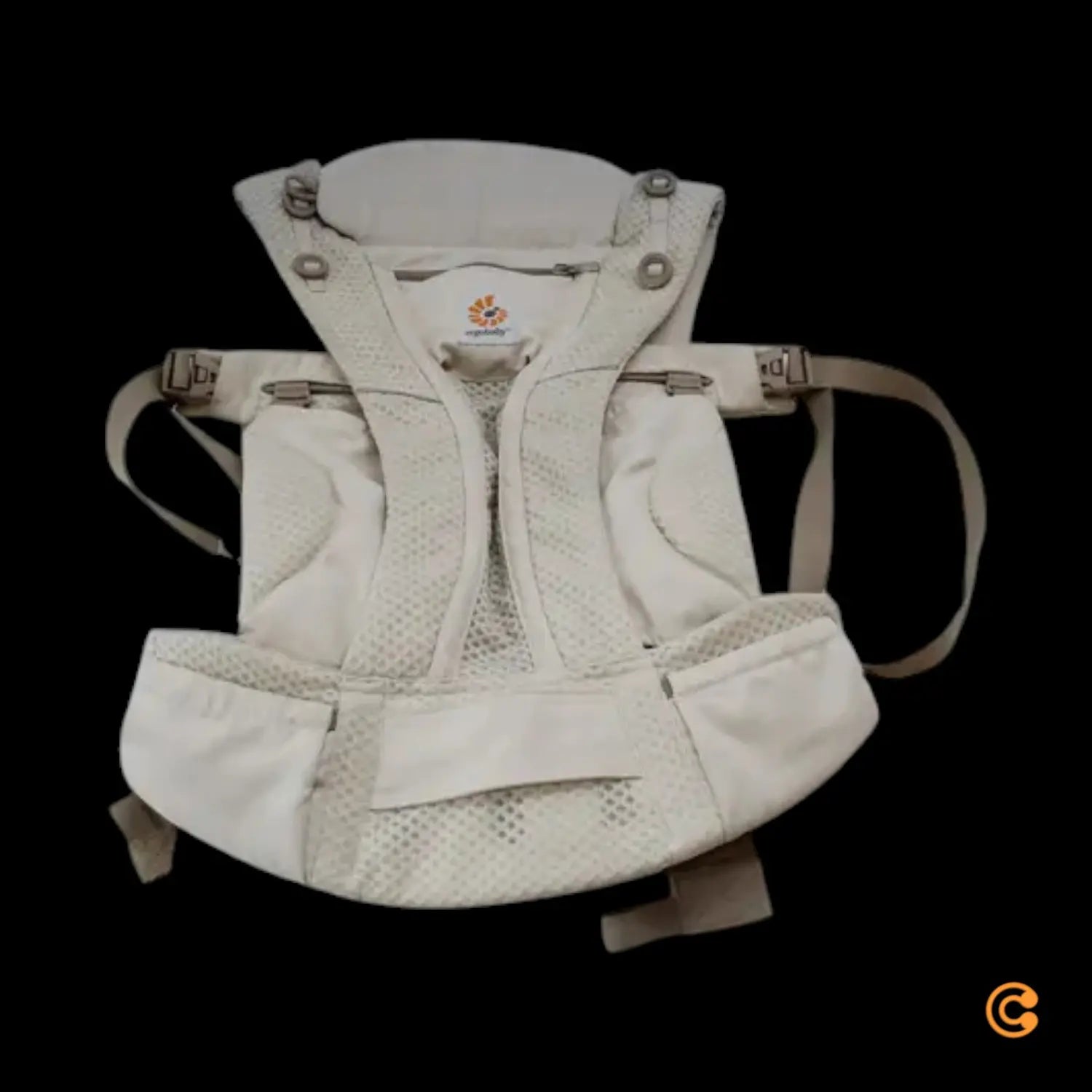 B-Ware Erg Obaby Omni Deluxe Mesh Babytrage Babytrage Natural Beige Siehe Text/Foto - 2000588201101