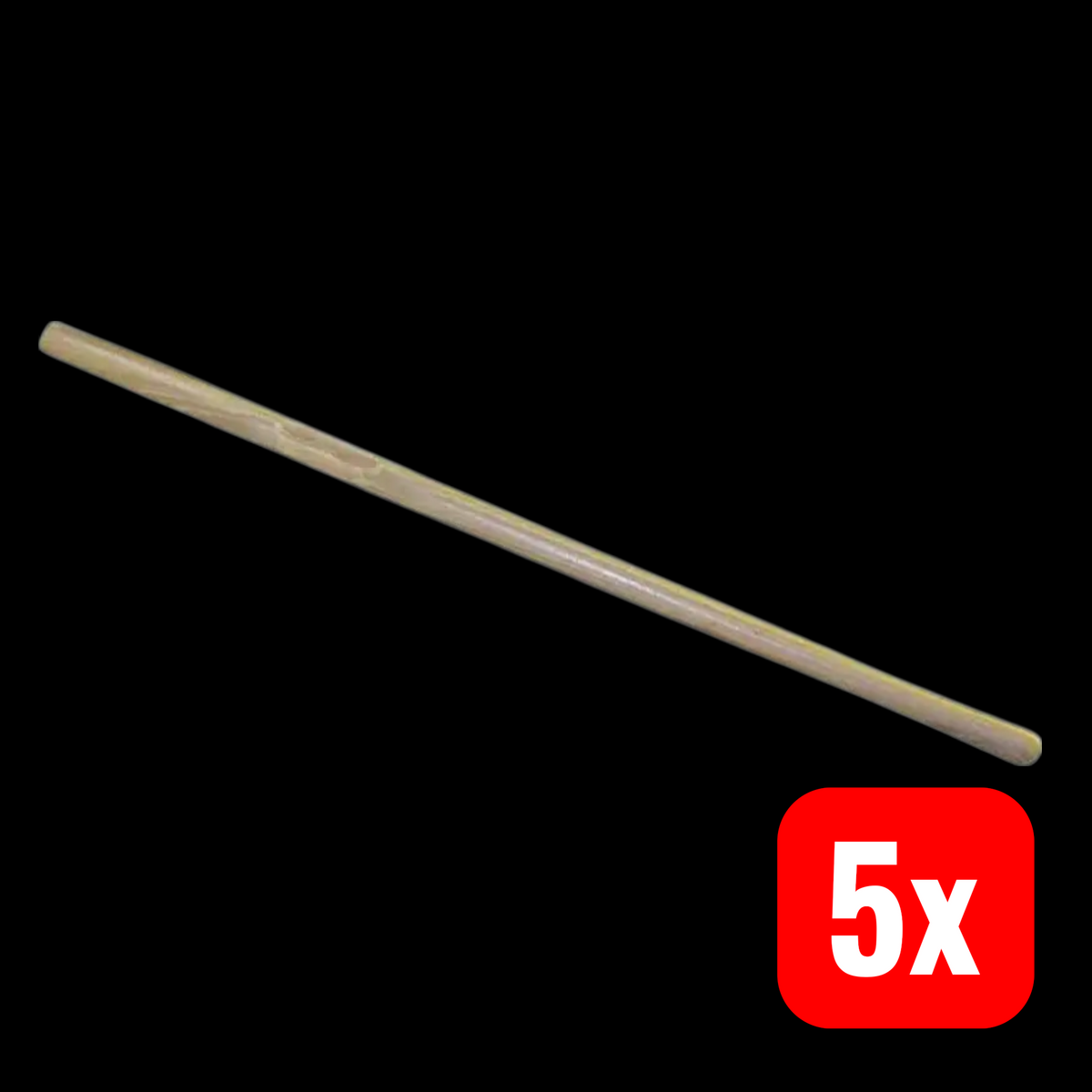 Haromac Stiel Ersatzstiel Griff Holz Stoßscharrenstiel Buche 120cm Ø36mm 5 STÜCK - 4019494325755