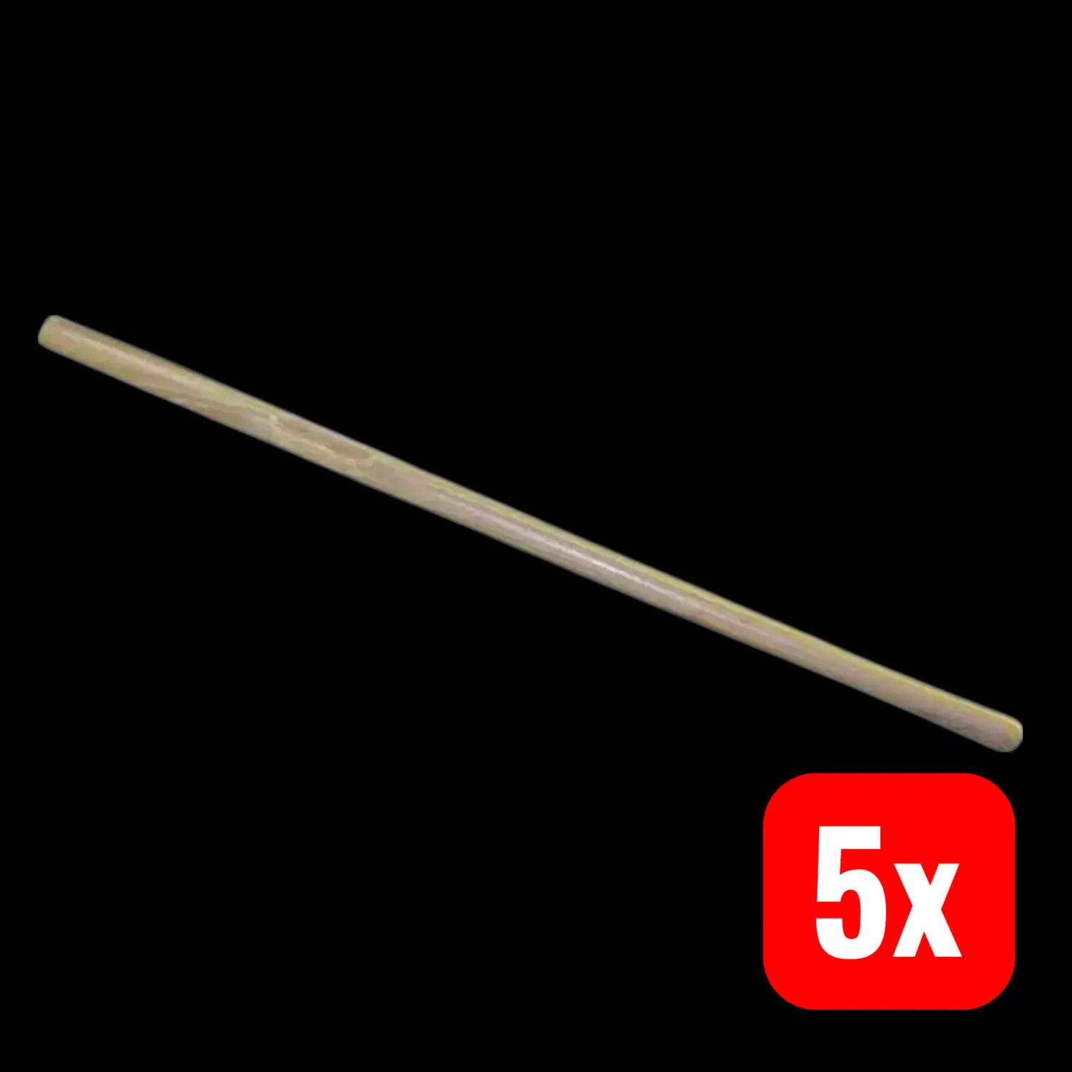 B-Ware Haromac Stiel Ersatzstiel Griff Holz Stoßscharrenstiel Buche 120cm ø36mm 5 Stück - 4019494325755