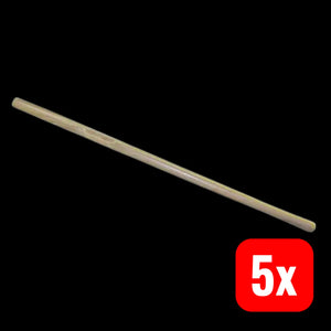 B-Ware Haromac Stiel Ersatzstiel Griff Holz Stoßscharrenstiel Buche 120cm ø36mm 5 Stück