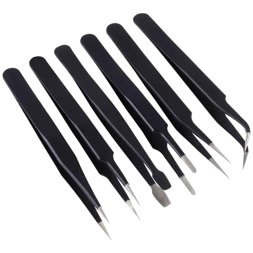B-Ware Quadrios Pinzetten Set Pinzette Set Satz Spitz Abgerundet Edelstahl 6 Teilig - 4260732283591
