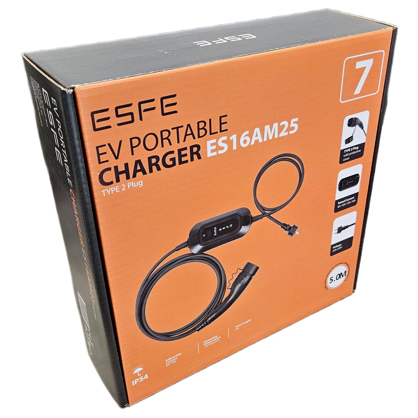 B-Ware Esfe Es16 Am25 Mobile Ladestation Ladegerät Elektroauto Typ 2 16 A 3.7k W 5m Ka658 - 5714652001524