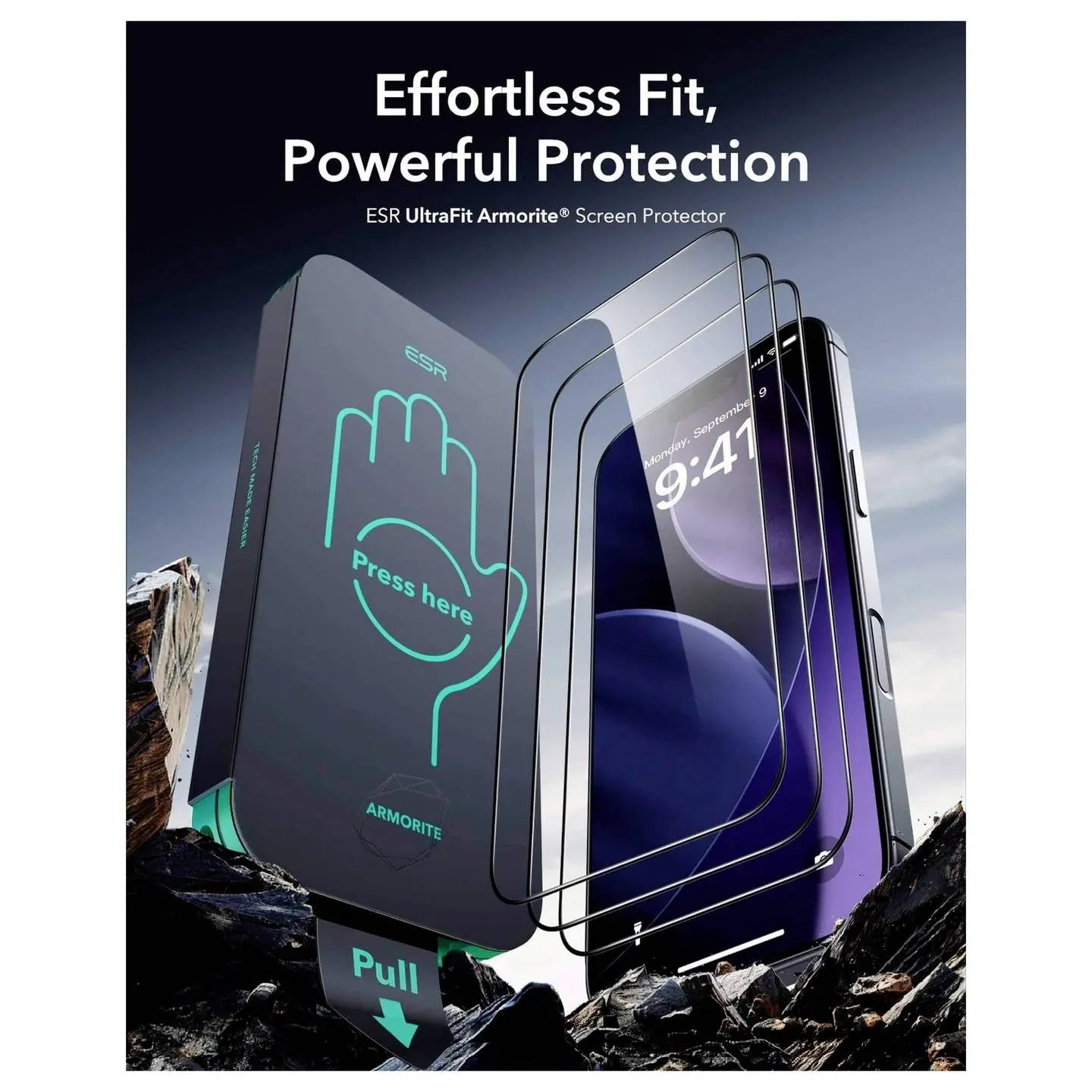 B-Ware Esr Displayschutzfolie Schutzfolie Apple I Phone 17 16 Pro Gehärtetes Glas 3 Sets - 4894240288061