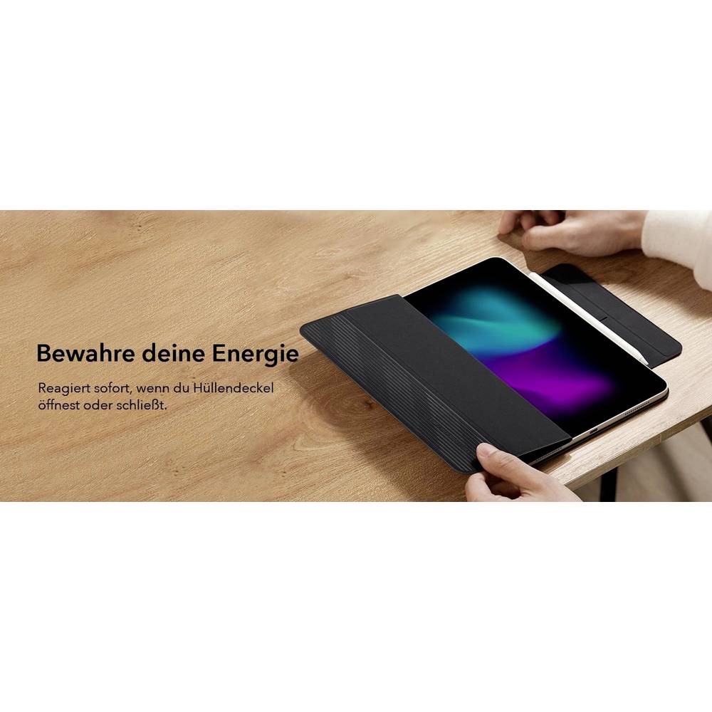 ESR Tablet Cover Hülle Apple iPad Pro 11 Schwarz BookCase Stiftehalterung Stand - 4894240191002