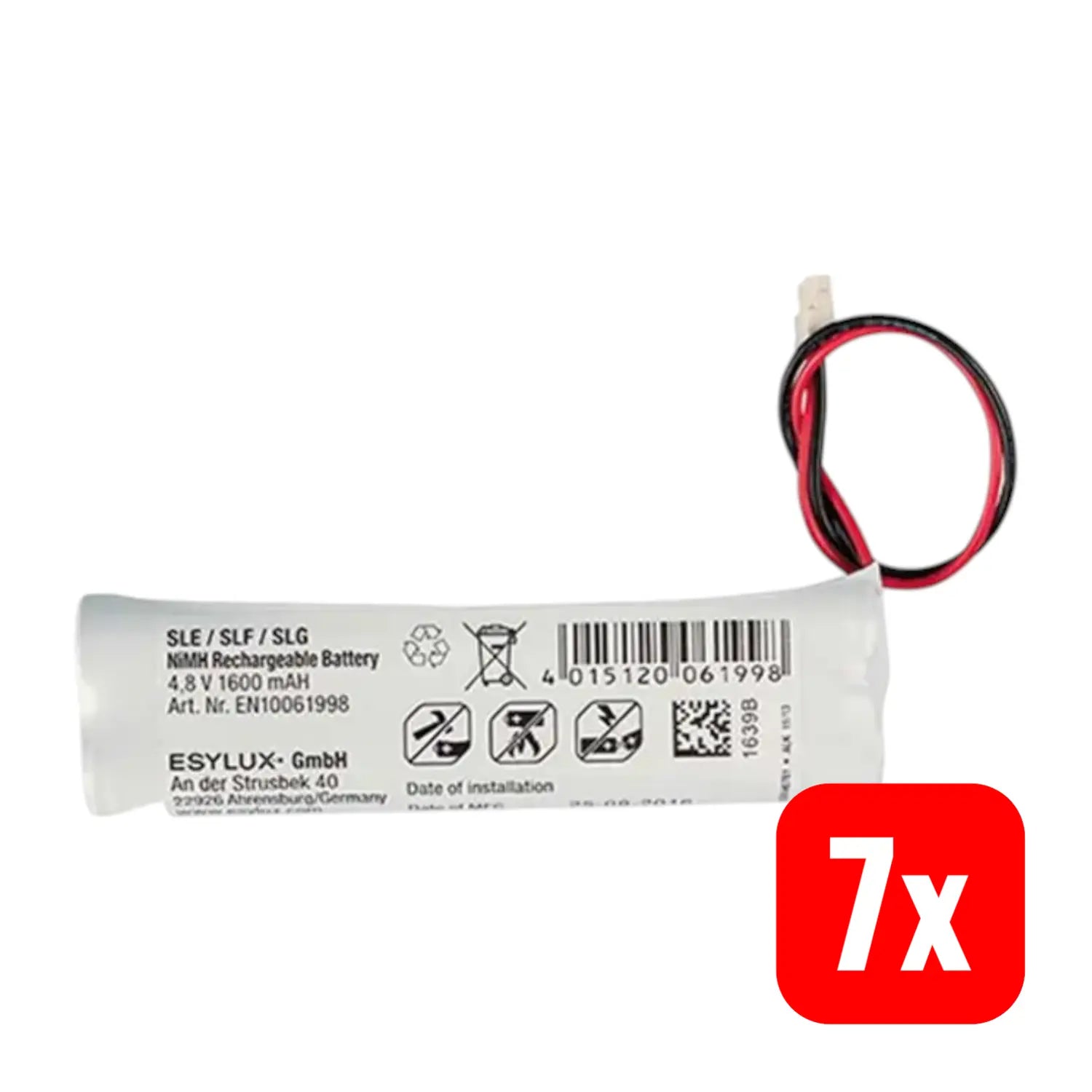 B-Ware Esylux Akku Batterie Notleuchte Ersatzakku Ni Mh Sle Slf 4 Zellen 7 Stück - 4015120061998