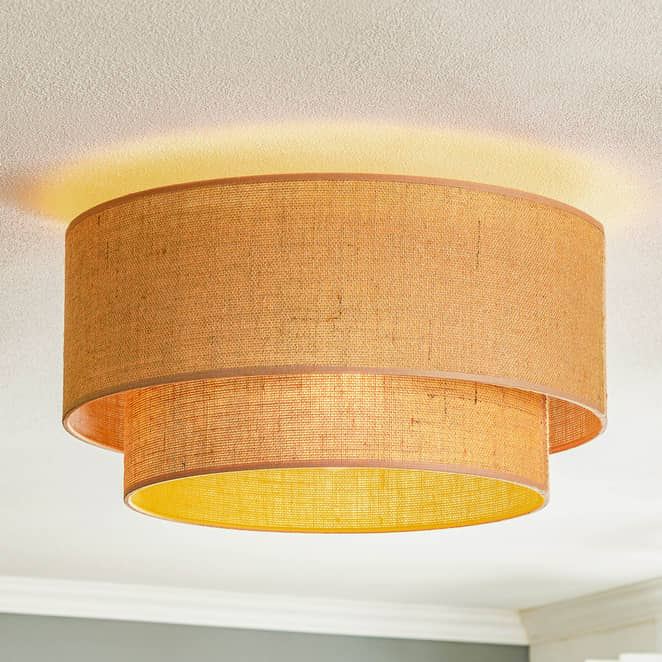 Euluna Boho Jute Deckenleuchte Deckenlampe Deckenlicht Leuchte Naturbraun ø45cm B-Ware