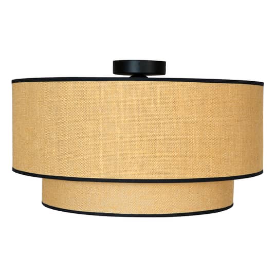 Euluna Deckenlampe Boho jute & black Ø60cm Deckenlampe Deko-Deckenlicht Leuchte - 5903689183086