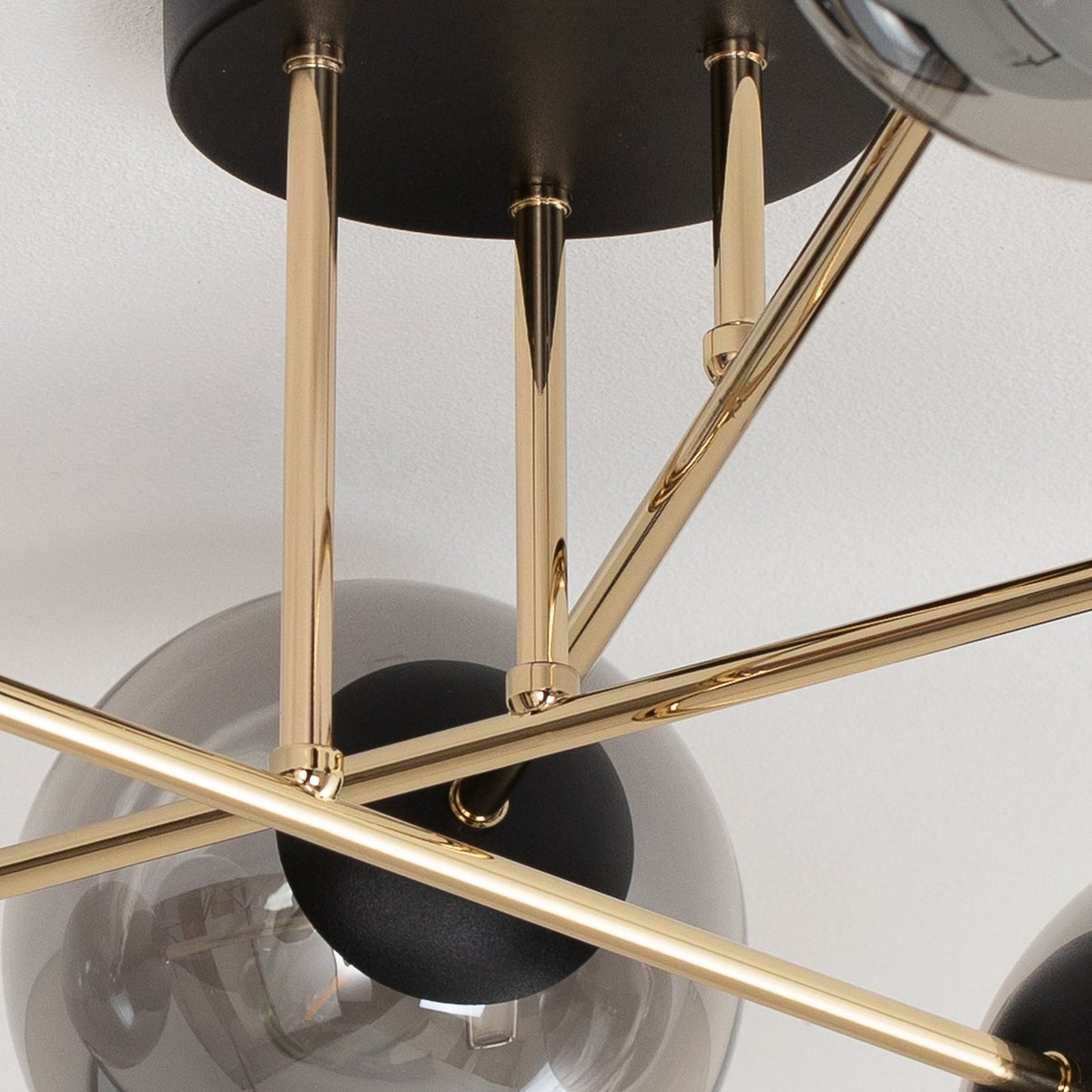 Deckenleuchte Lampe Euluna Glassy Deckenlampe rauchgrau transparent gold Glas - 4251911783728