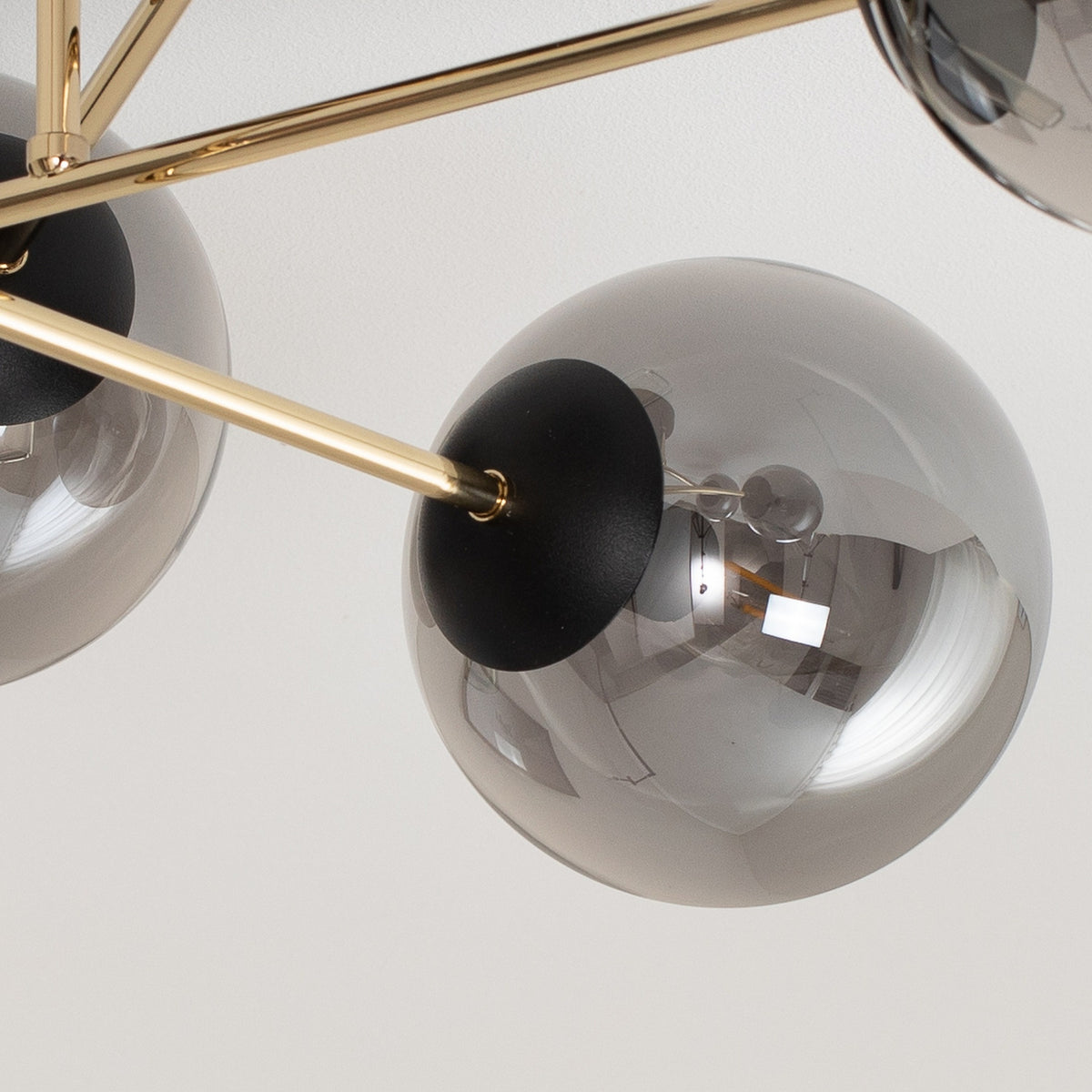 Deckenleuchte Lampe Euluna Glassy Deckenlampe rauchgrau transparent gold Glas - 4251911783728