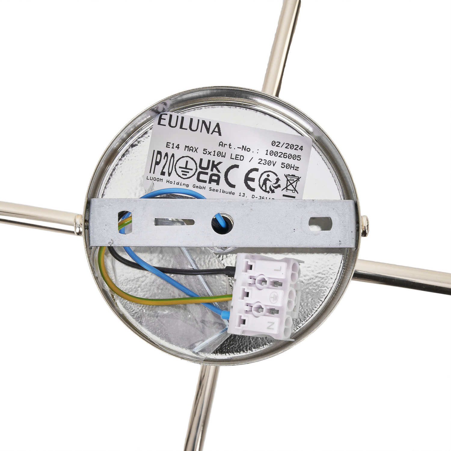 Euluna Deckenleuchte Lampe Karda Deckenlampe Deckenlicht Goldfarben 5 Flammig    B-Ware - 4251911787856