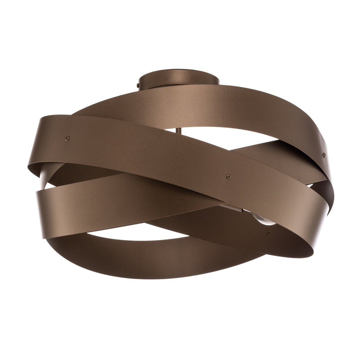 Euluna Deckenleuchte Tornado kaffeebraun Ø 50 cm Deckenlampe Lampe Leuchte Spot - 4251911787269