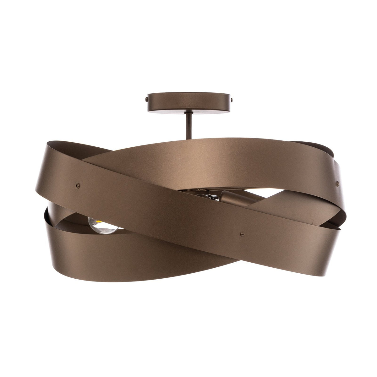Euluna Deckenleuchte Tornado kaffeebraun Ø 50 cm Deckenlampe Lampe Leuchte Spot - 4251911787269