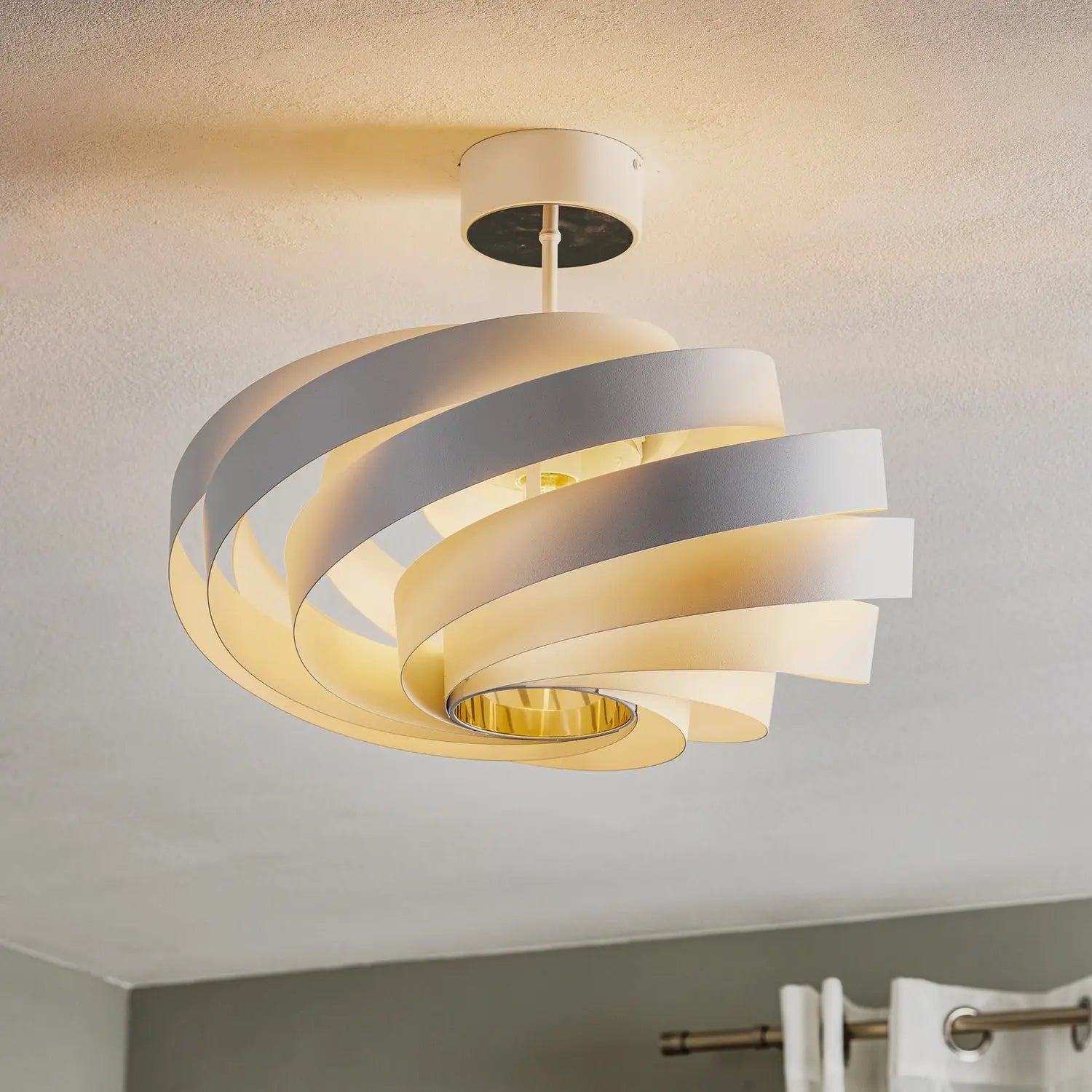 B-Ware Euluna Vento Deckenleuchte Lampe Deckenlampe Hängelampe ø 50 Cm Weiß Metall - 8503823599882