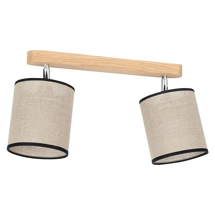 B-Ware Euluna Decken Spotleuchte Tubo Kiefer Beige 2 Lichtquellen Lampe Leuchte Spot