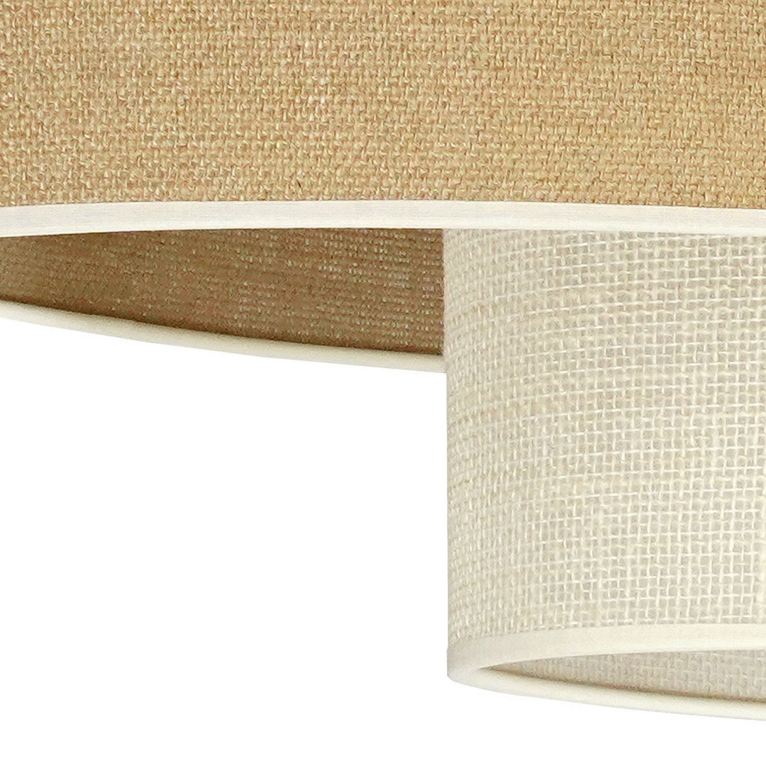Euluna Hängeleuchte Pendelleuchte Boho Jute Naturbraun Weiß Länge 80cm Lampe B-Ware - 4251911790184