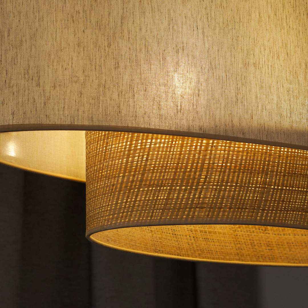 Euluna Hängeleuchte Pendelleuchte Boho Jute Naturbraun Weiß Länge 80cm Lampe B-Ware - 4251911790184