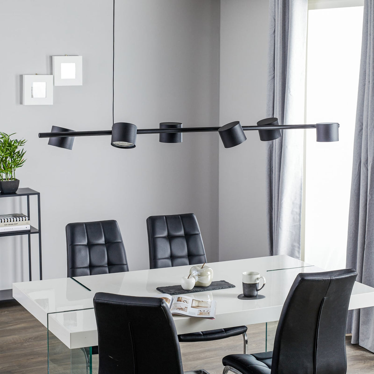 Euluna Hängeleuchte Bot Deckenlampe Pendelleuchte Lampe 6-flammig GU10 schw738 - 5904798652388