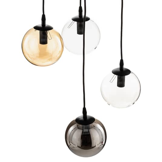 B-Ware Euluna Hängeleuchte Glassy Hängelampe Deckenlampe Lampe Leuchte 4 Flammig Rund - 5901738919075