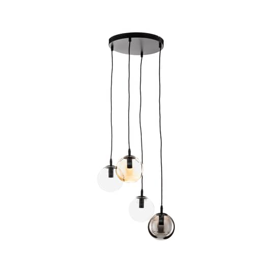 B-Ware Euluna Hängeleuchte Glassy Hängelampe Deckenlampe Lampe Leuchte 4 Flammig Rund - 5901738919075