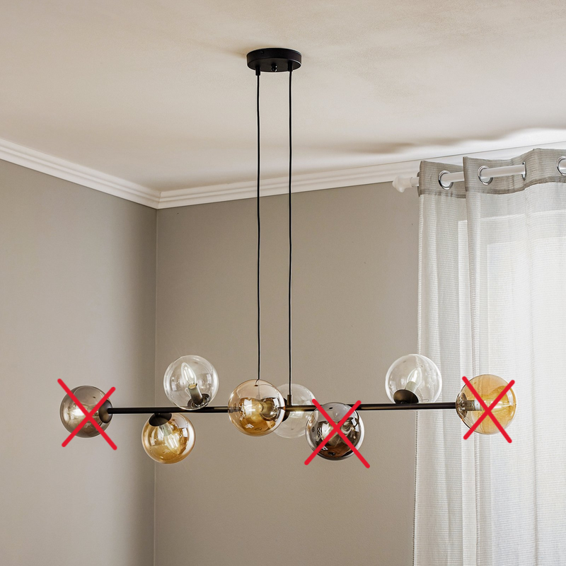 Euluna Hängeleuchte Glassy Deckenlampe Pendelleuchte E14 8 Flg Glas Siehe Text B-Ware - 5901738918900