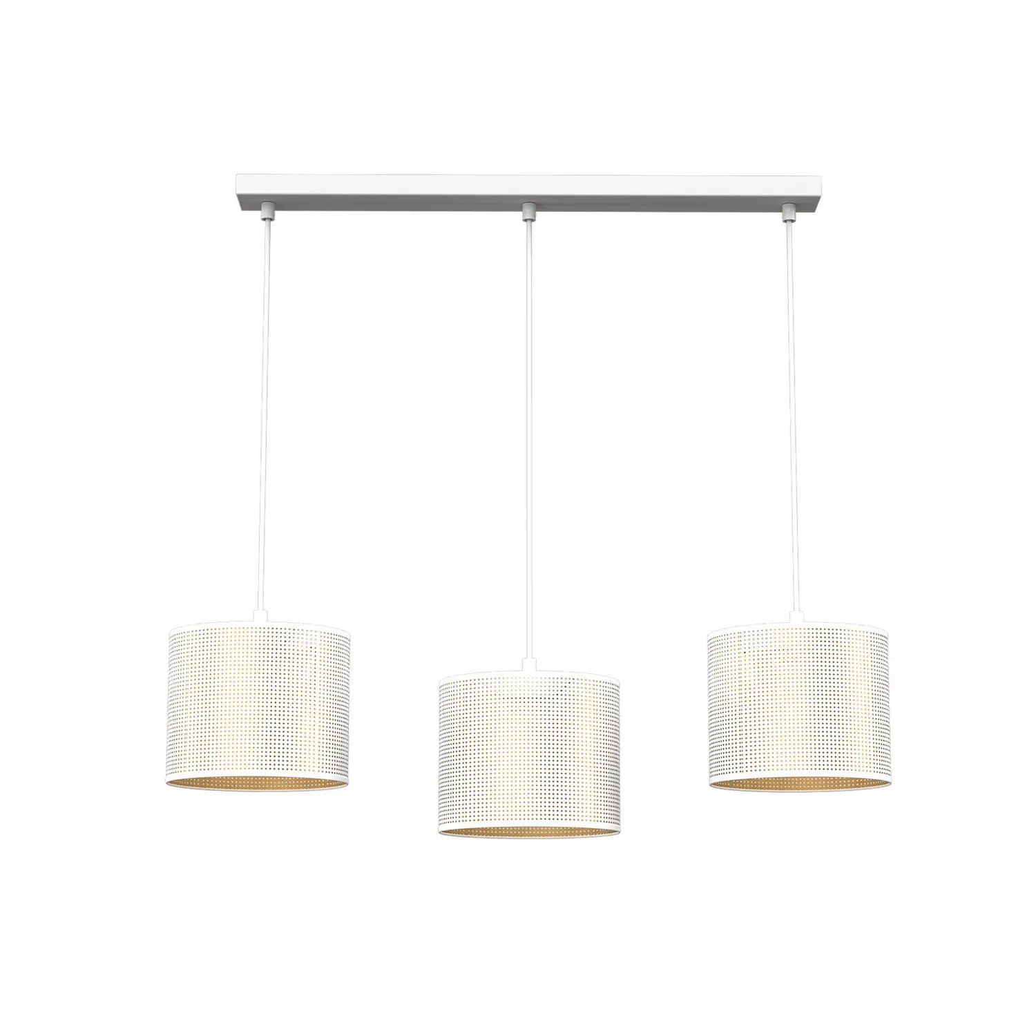 B-Ware Euluna Hängeleuchte Pendelleuchte Jovin 3 Flammig Linear Weiß Gold - 5907565952674